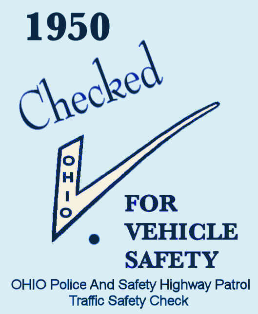 1950 Ohio INSPECTION Sticker